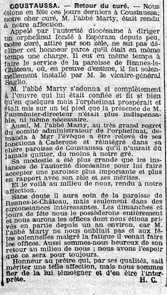 Artcicle l'Express du Mdi 13/06/1910